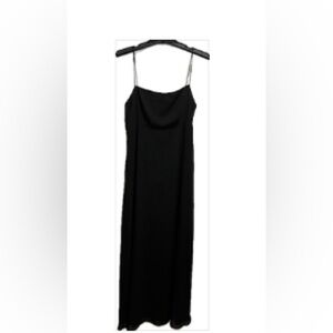Stenay square neck spaghetti strap formal maxi sheath dress Women’s 12 in Black